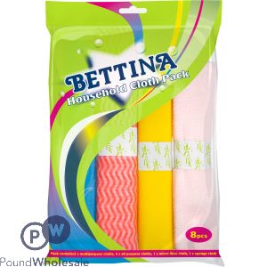 BETTINA KITCHEN CLOTHS CLEANING KIT 8PC 