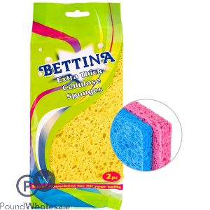 Bettina Extra Thick Cellulose Sponges Assorted 2pc