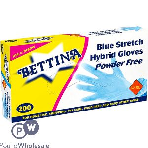 Bettina Blue Stretch Hybrid Gloves Large-Xl 200pc