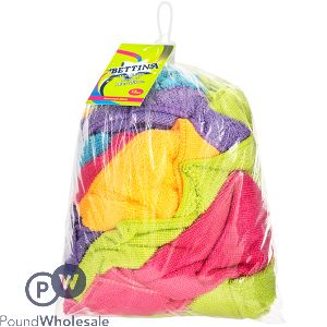 Bettina &#039;The Betty&#039; Assorted Microfibre Cloth Bag 10pc