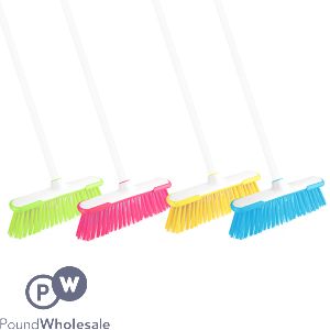Bettina Broom &amp; Handle 120cm Assorted Colours
