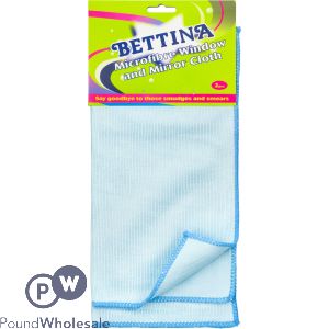 Bettina Microfibre Window And Mirror Cloth 2 Pack