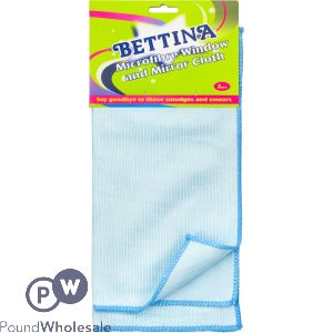 BETTINA MICROFIBRE WINDOW AND MIRROR CLOTH 2PC