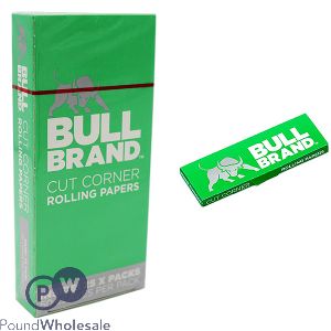 BULL BRAND CUT CORNER ROLLING PAPERS 25 PACK