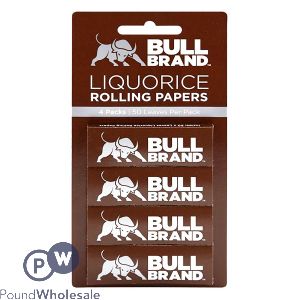 BULL BRAND LIQUORICE ROLLING PAPERS 4 PACK