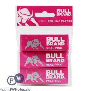 BULL BRAND PINK ROLLING PAPERS 3 PACK