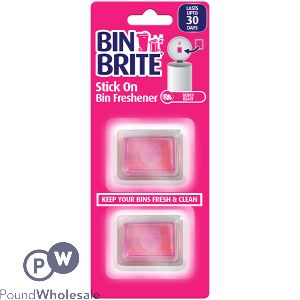 BIN BRITE BERRY BLAST STICK ON BIN FRESHENER 2 PACK