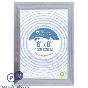 HOME COLLECTION CAMBRIDGE SILVER PHOTO FRAME 6&quot; X 8&quot;