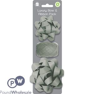 Giftmaker Silver Luxury Bow & Ribbon Pack
