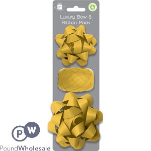 GIFTMAKER GOLD LUXURY BOW &amp; RIBBON PACK
