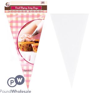 DID DUAL PIPING ICING BAGS 10 PACK