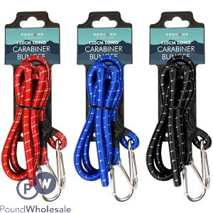 Procamp Carabiner Bungee Strap 150cm Assorted Colours