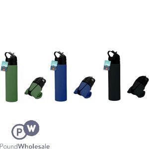 Procamp Foldable Silicone Water Bottle 600ml Assorted Colours