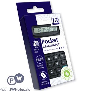 POCKET CALCULATOR BLACK