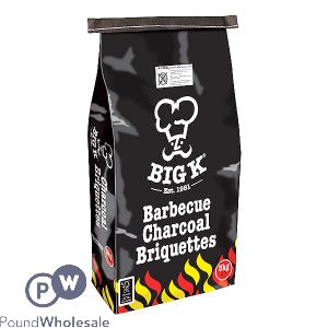 BIG K BARBECUE CHARCOAL BRIQUETTES 3KG