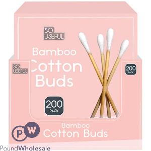 So Useful Bamboo Cotton Buds 200 Pack Cdu
