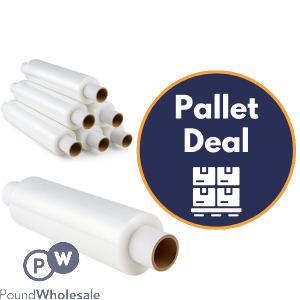 Clear 23 Microns Extended Core Pallet Wrap 400mm X 450m Pallet Deal