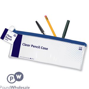 CLEAR PLASTIC PENCIL CASE