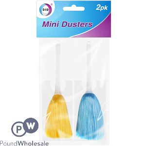 DID ASSORTED COLOUR MINI DUSTERS 2 PACK