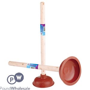 DID RUBBER PLUNGER WITH WOODEN HANDLE