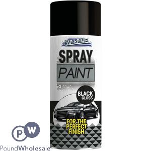 CAR PRIDE BLACK GLOSS SPRAY PAINT 400ML