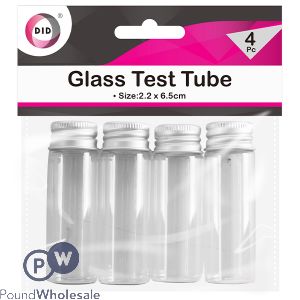 DID Glass Test Tube 2.2 X 6.5cm 4 Pack