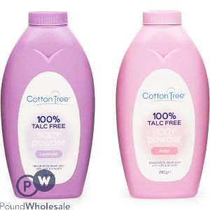 COTTON TREE TALC FREE FRAGRANCED BODY POWDER 280G ASSORTED