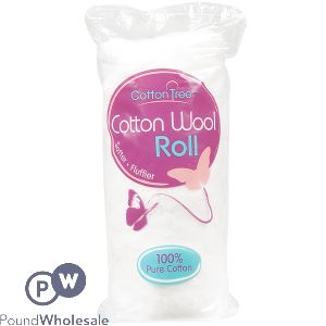 Cotton Tree 100% Cotton Wool Roll 80G