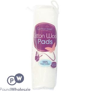 COTTON TREE 100% COTTON ROUND WOOL PADS 80 PADS 