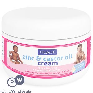 NUAGE NAPPY RASH ZINC &amp; CASTOR OIL CREAM 200ML