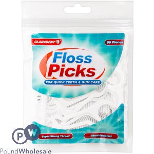 Claradent Dental Floss Picks 50 Pack