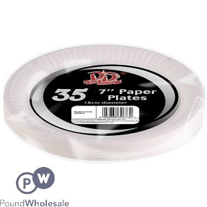 Deluxe Disposable 7" Paper Plates 35 Pack