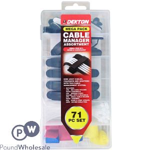 Dekton Cable Manager Assortment Mega Pack 71pc