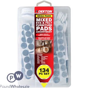 Dekton Mixed Eva & Felt Furniture Pads Assortment 134pc