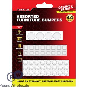 Dekton Gecko Slide Assorted Adhesive Furniture Bumpers 44pc