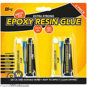 BLOC EXTRA STRONG EPOXY RESIN GLUE SET 6PC