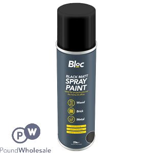 Bloc Matt Black Spray Paint 250ml