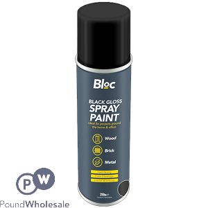 Bloc Black Gloss Spray Paint 250ml