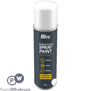 Bloc White Gloss Spray Paint 250ml