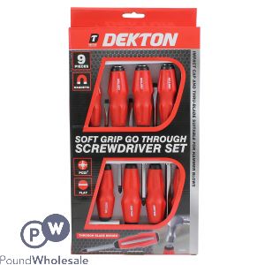 DEKTON SOFT GRIP GO THROUGH SCREWDRIVER SET