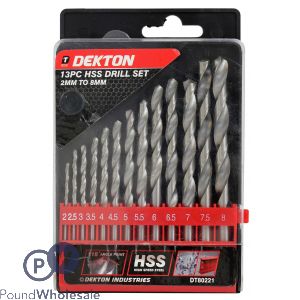 DEKTON HSS DRILL SET 2MM TO 8MM