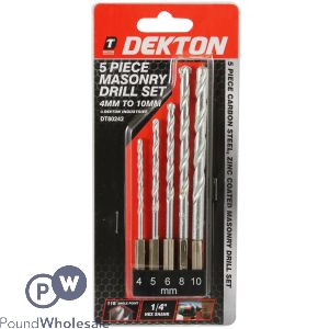 DEKTON 1/4&quot; MASONRY DRILL SET 4-10mm