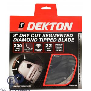 DEKTON DRY CUT SEGMENTED DIAMOND TIPPED BLADE 9&quot;