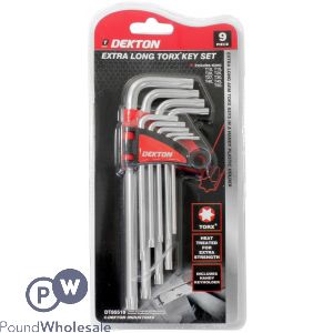 Dekton Extra Long Torx Key Set 9 Pack