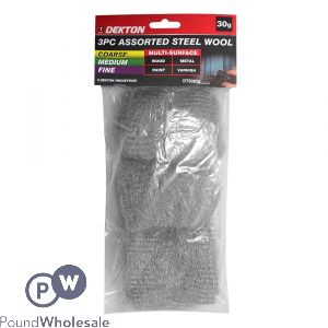 Dekton 30g 3 Piece Assorted Steel Wool