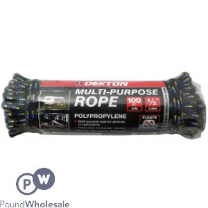 DEKTON 1/2&quot; x 100FT MULTIPURPOSE ROPE