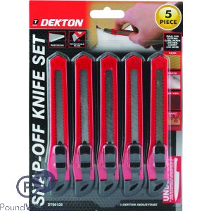 Dekton 5 Piece Snap-Off Knife Set Small