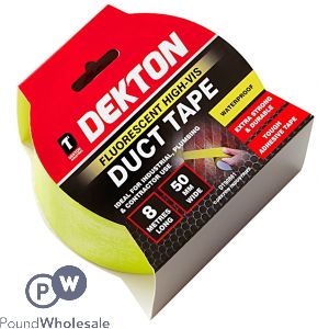 Dekton Fluorescent High-vis Duct Tape 50mm X 8m