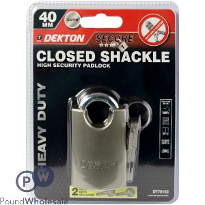 Dekton 40mm Closed Shackle High Security Padlock