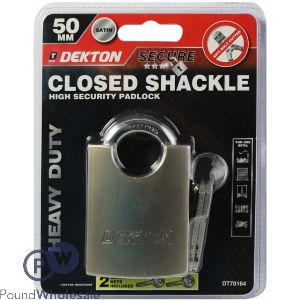 Dekton 50mm Closed Shackle High Security Padlock